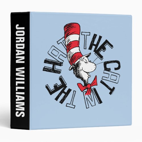 Dr Seuss  Cat in the Hat Round Art 3 Ring Binder