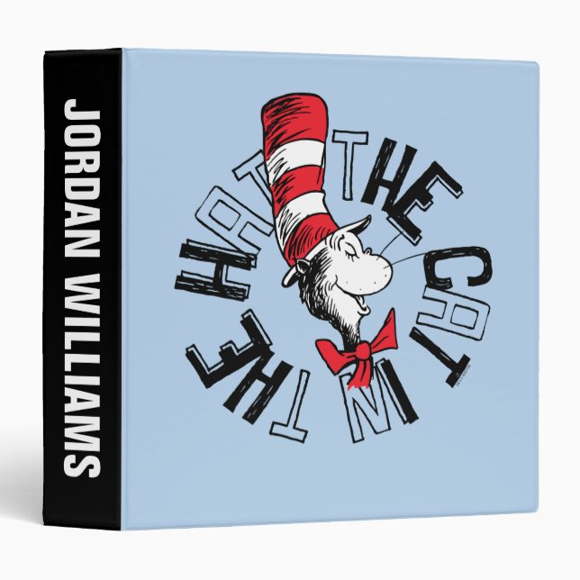 Dr. Seuss | Cat in the Hat Round Art 3 Ring Binder (Front/Spine)