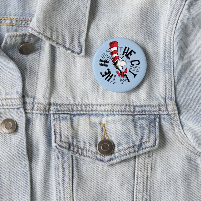 Dr. Seuss | Cat in the Hat Round Art Button (In Situ)