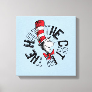 Dr. Seuss Cat in the Hat Round Art Canvas Print