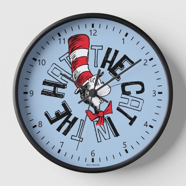 Dr. Seuss | Cat in the Hat Round Art Clock (Front)