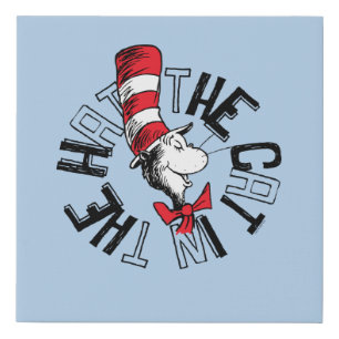 Dr. Seuss Cat in the Hat Round Art Faux Canvas Print