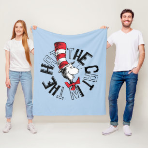 Dr. Seuss   Cat in the Hat Round Art Fleece Blanket