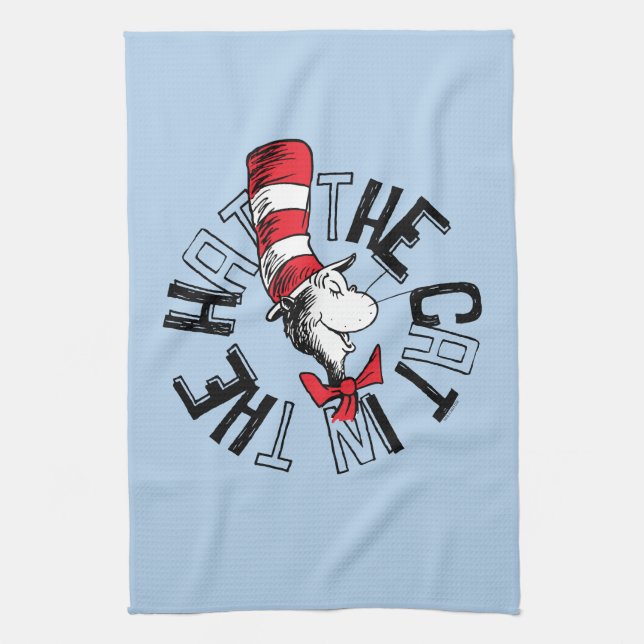 Dr. Seuss | Cat in the Hat Round Art Kitchen Towel (Vertical)