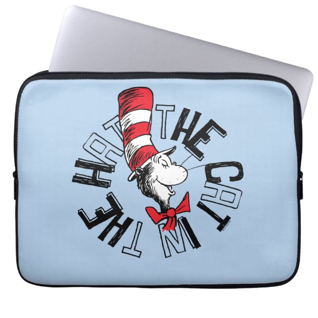 Dr. Seuss | Cat in the Hat Round Art Laptop Sleeve (Front)
