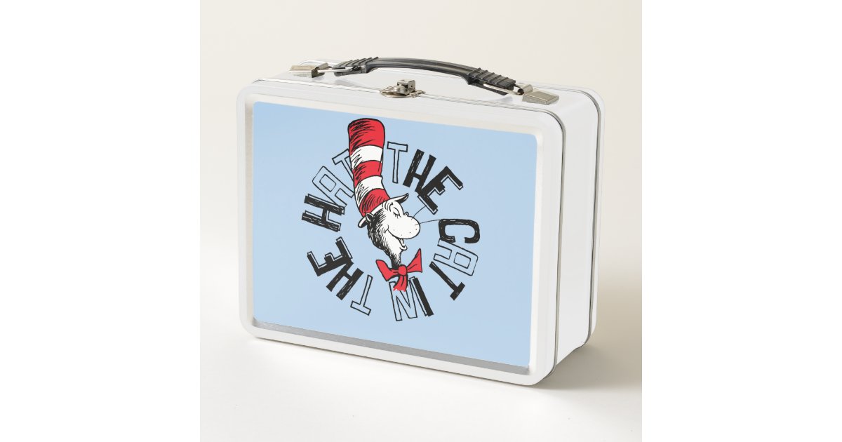 Dr. Seuss | Cat in the Hat Round Art Metal Lunch Box | Zazzle