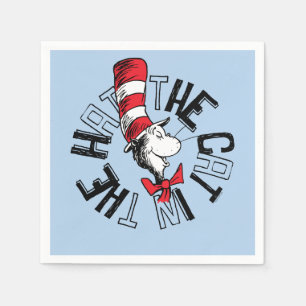 Dr. Seuss Cat in the Hat Round Art Napkins