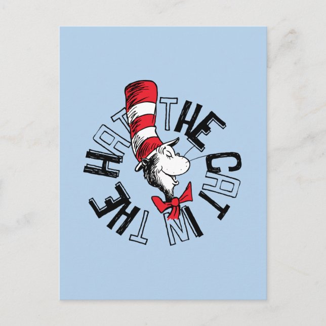 Dr. Seuss | Cat in the Hat Round Art Postcard (Front)