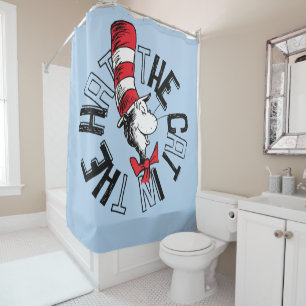 Dr. Seuss   Cat in the Hat Round Art Shower Curtain