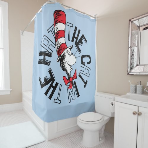Dr Seuss  Cat in the Hat Round Art Shower Curtain