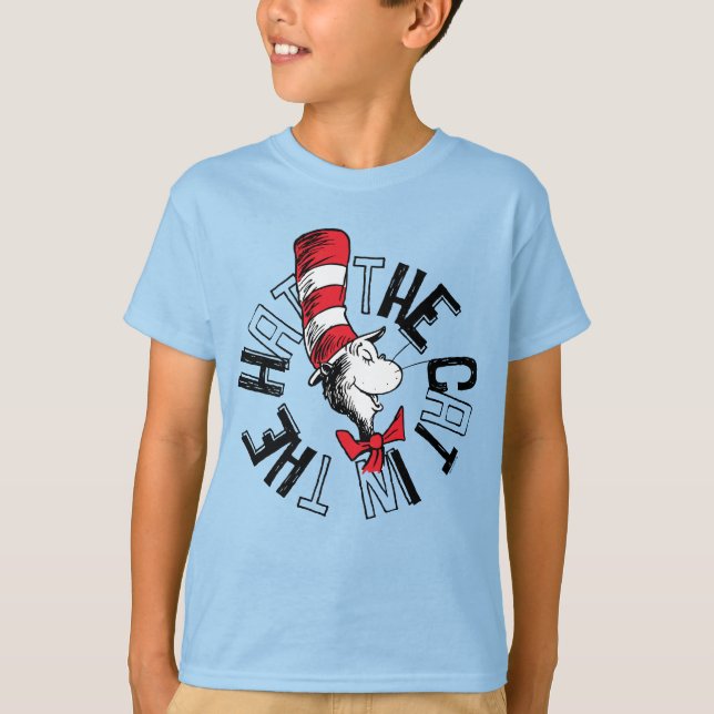 Dr. Seuss | Cat in the Hat Round Art T-Shirt (Front)