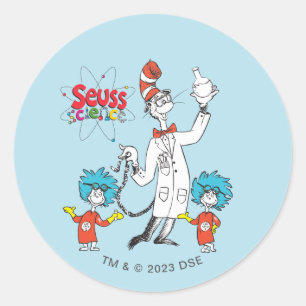 Dr. Seuss Cat in the Hat Seuss Science Classic Round Sticker