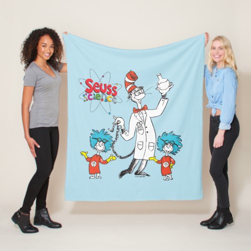 Dr Seuss  Cat in the Hat Seuss Science Fleece Blanket