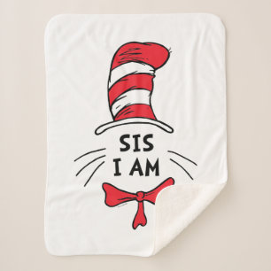 Dr. Seuss   Cat in the Hat - Sis I am Sherpa Blanket