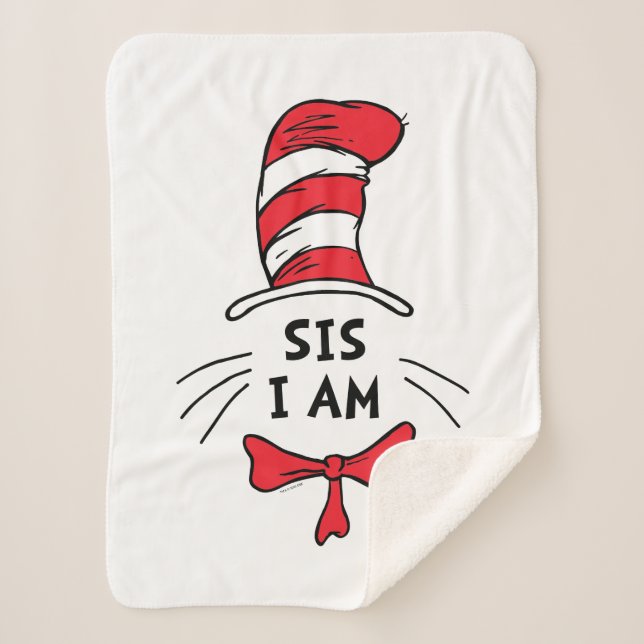 Dr. Seuss | Cat in the Hat - Sis I am Sherpa Blanket (Front)