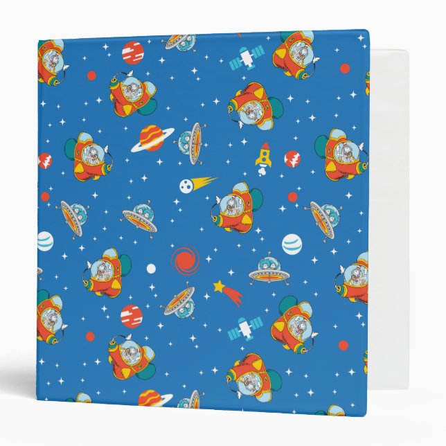 Dr. Seuss | Cat in the Hat Space Pattern 3 Ring Binder (Front/Inside)