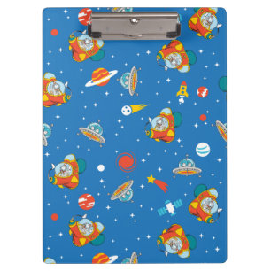 Dr. Seuss Cat in the Hat Space Pattern Clipboard