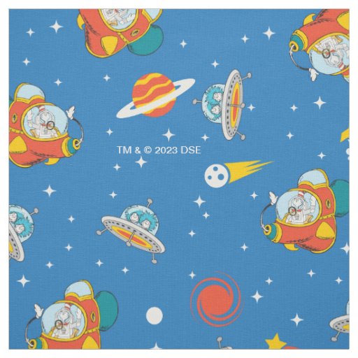 Dr. Seuss | Cat in the Hat Space Pattern Fabric