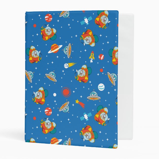 Dr. Seuss | Cat in the Hat Space Pattern Mini Binder (Front/Inside)