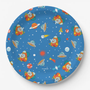 Dr. Seuss Cat in the Hat Space Pattern Paper Plates