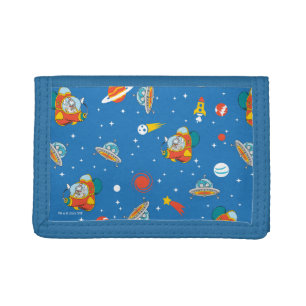 Dr. Seuss Cat in the Hat Space Pattern Trifold Wallet