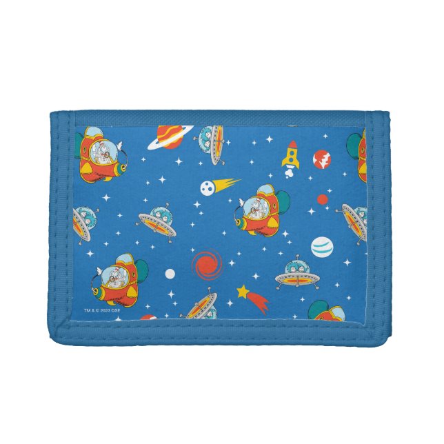 Dr. Seuss | Cat in the Hat Space Pattern Trifold Wallet (Front)