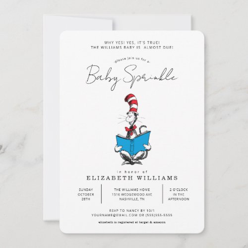 Dr Seuss _ Cat in the Hat Sprinkle Invitation