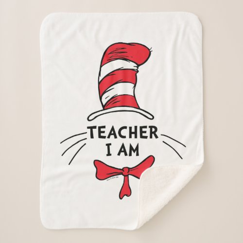 Dr Seuss  Cat in the Hat _ Teacher I am Sherpa Blanket