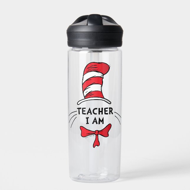 Dr. Seuss | Cat in the Hat - Teacher I am Water Bottle (Front)