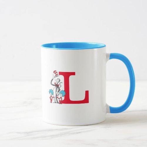 Dr Seuss Cat in the Hat Thing One Monogram L Mug
