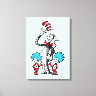 Dr. Seuss Cat in the Hat, Thing One & Thing Two Canvas Print