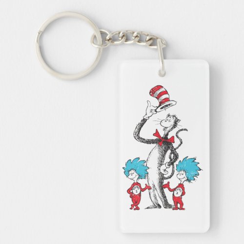 Dr Seuss  Cat in the Hat Thing One  Thing Two Keychain