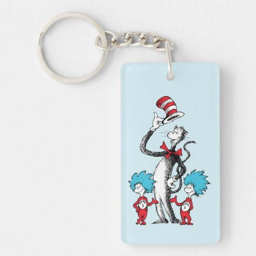 Dr Seuss  Cat in the Hat Thing One  Thing Two Keychain