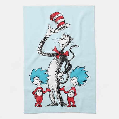 Dr Seuss  Cat in the Hat Thing One  Thing Two Kitchen Towel