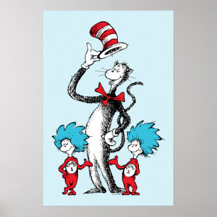 Dr. Seuss Cat in the Hat, Thing One & Thing Two Poster
