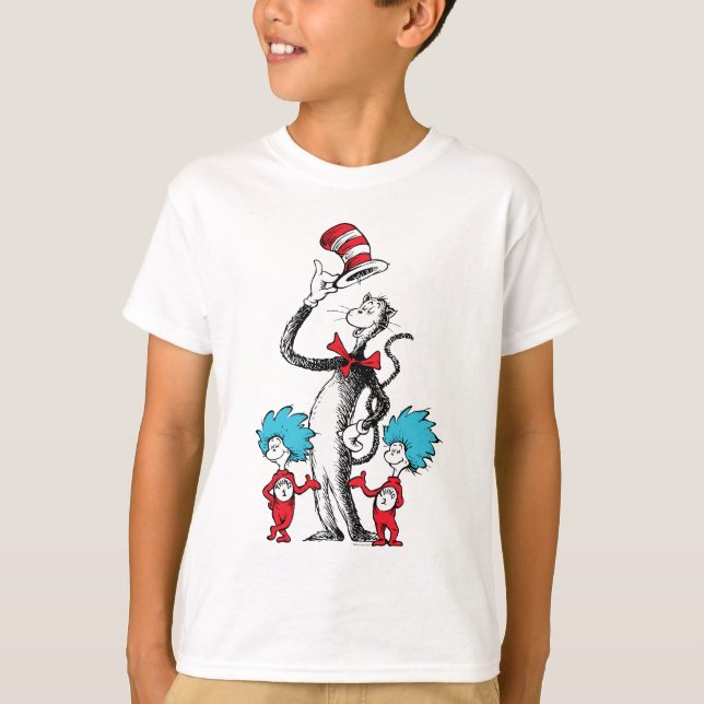 Dr. Seuss | Cat in the Hat, Thing One & Thing Two T-Shirt (Front)