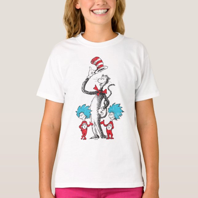 Dr. Seuss | Cat in the Hat, Thing One & Thing Two T-Shirt (Front)
