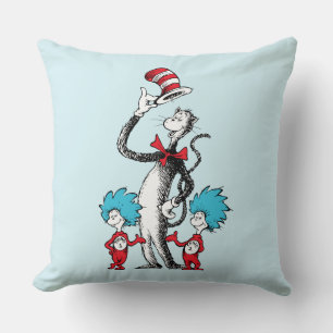 Dr. Seuss Cat in the Hat, Thing One & Thing Two Throw Pillow