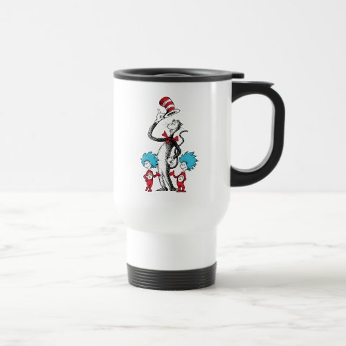 Dr Seuss  Cat in the Hat Thing One  Thing Two Travel Mug