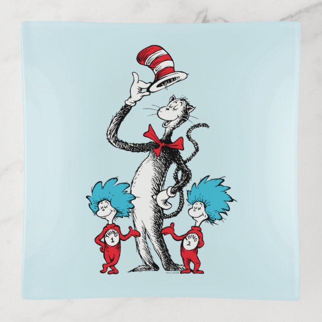 Dr. Seuss | Cat in the Hat, Thing One & Thing Two Trinket Tray (Front)