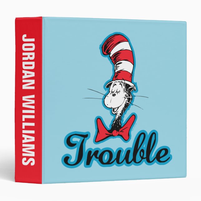Dr. Seuss | Cat in the Hat Trouble 3 Ring Binder (Front/Spine)
