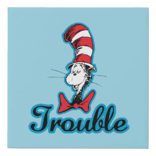 Dr. Seuss Cat in the Hat Trouble Faux Canvas Print