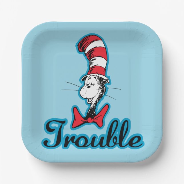 Dr. Seuss | Cat in the Hat Trouble Paper Plates (Front)