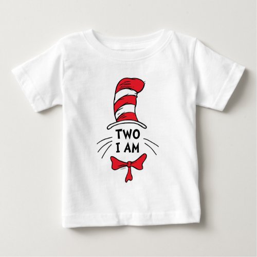 Dr Seuss  Cat in the Hat _ Two I Am Birthday Baby T_Shirt