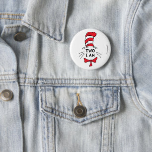 Dr. Seuss   Cat in the Hat - Two I Am Birthday Button