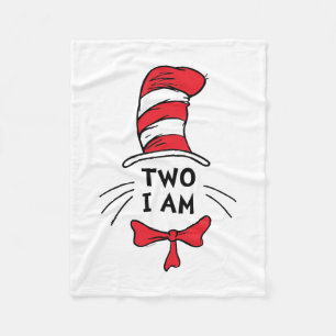 Dr. Seuss   Cat in the Hat - Two I Am Birthday Fleece Blanket