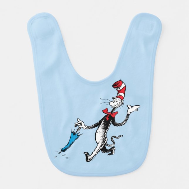 Dr. Seuss | Cat in the Hat Umbrella Walk Baby Bib (Front)