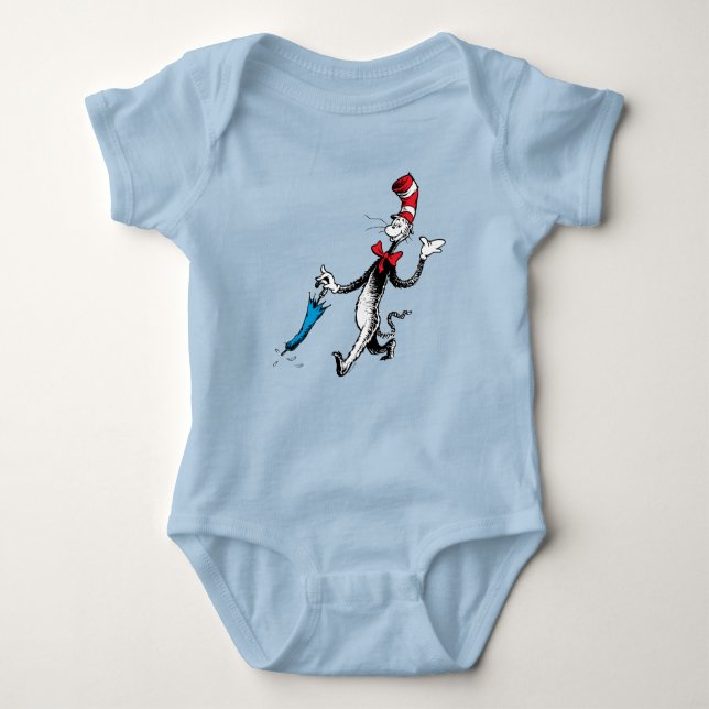 Dr. Seuss | Cat in the Hat Umbrella Walk Baby Bodysuit (Front)