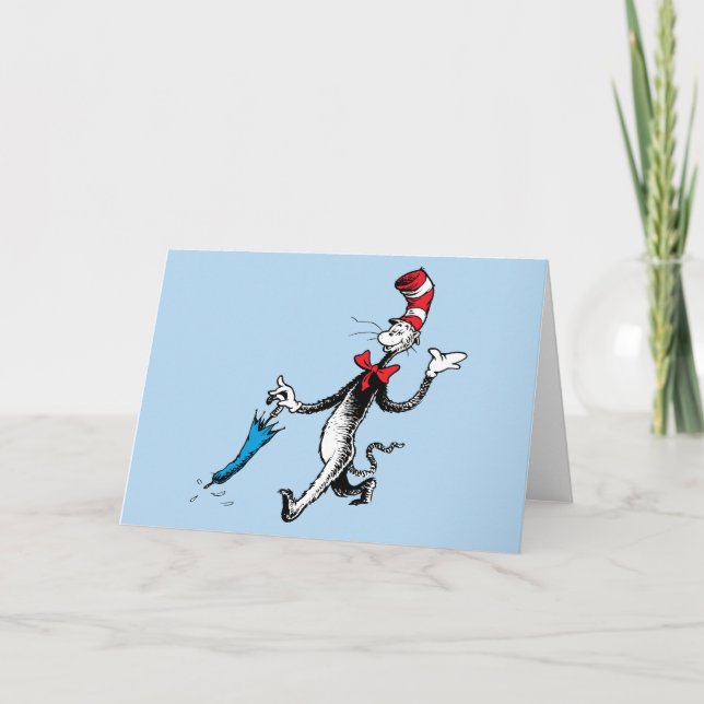 Dr. Seuss | Cat in the Hat Umbrella Walk Card (Front)