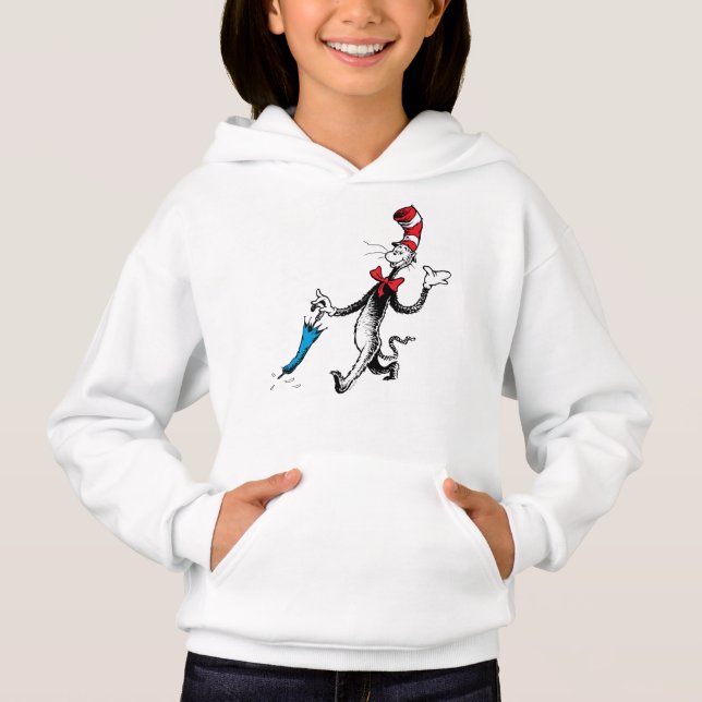 Dr. Seuss | Cat in the Hat Umbrella Walk Hoodie (Front)